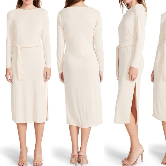 NWOT BB Dakota x Steve Madden tie front long sleeve dress - Picture 1 of 6